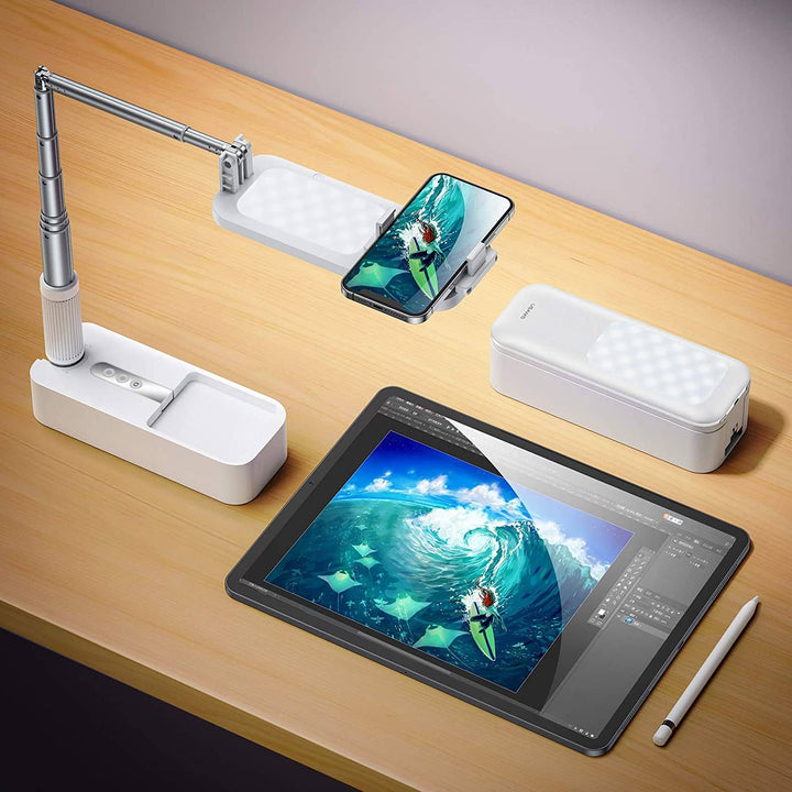 Versatile Multi-Angle Phone Stand with Illumination